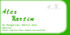 alex martin business card